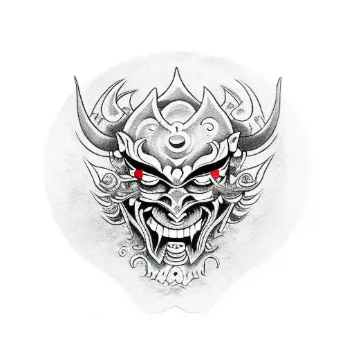 Chinese Devil Mask Split In Half