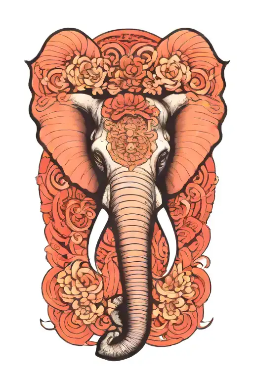 Elephant Head But Ears Are Butterfly Wings