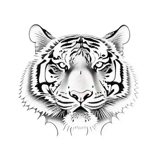 Tiger Made Of Flowers