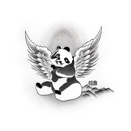 Panda With Angel Wings
