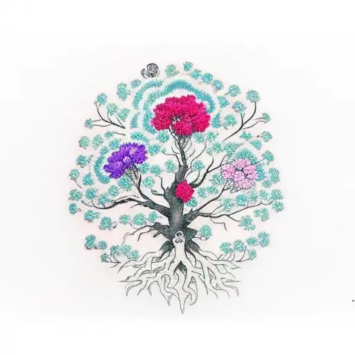 Tree Of Life With Carnations