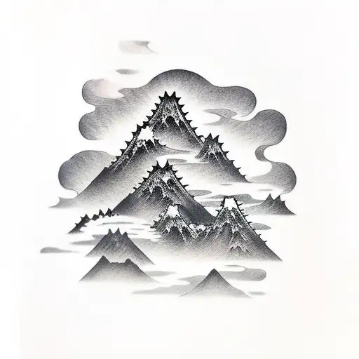 Mountain And Clouds