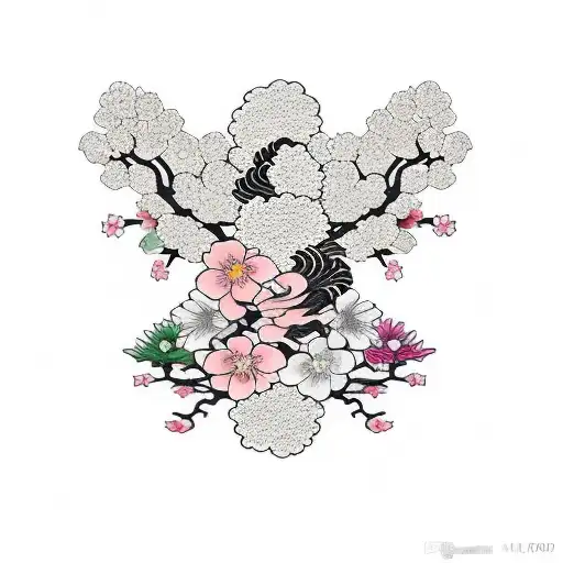 Sakura Blossoms In The Background