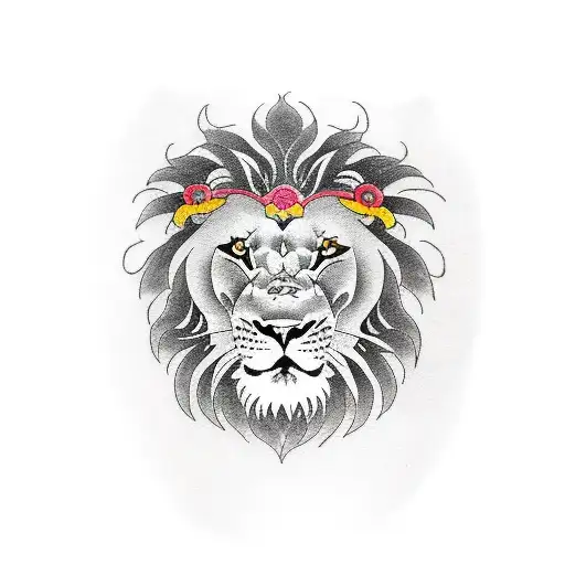 Japanese Lion With Roman Numerals