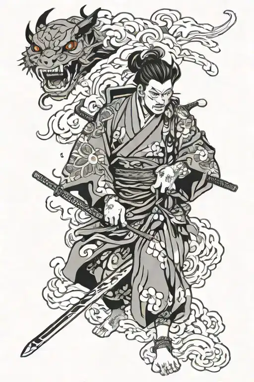 Traditional Japanese With Demon Slayer Anime