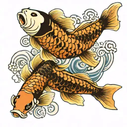 Koi Fish Representing My Three Sisters And Mother