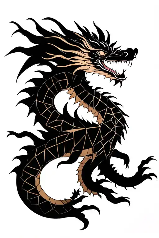 Dragon Geometric Design Incorporating