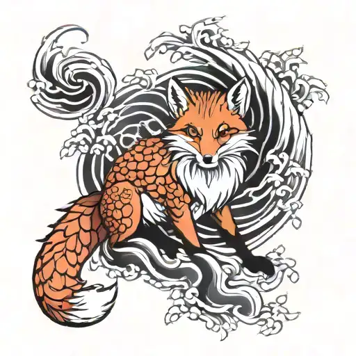 Nine Tailed Red Fox