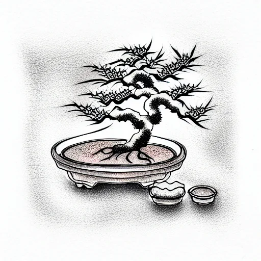 Bonsai Tree With Words That Say Don't Give Up