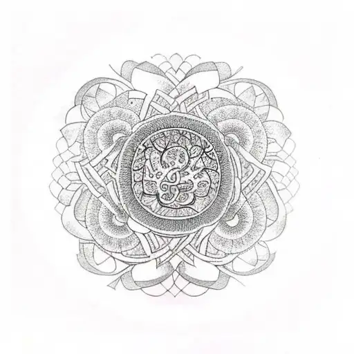 Tree Of Life Surrounded By Mandala