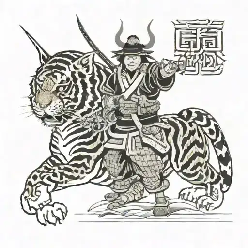 Samurai And Tiger