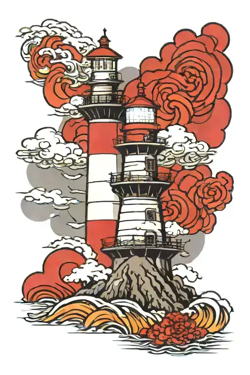 Lighthouse With Thunderstorm Brewing