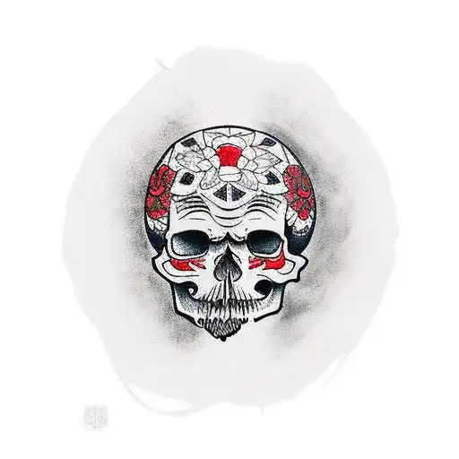 Native Skull Makeup Blood