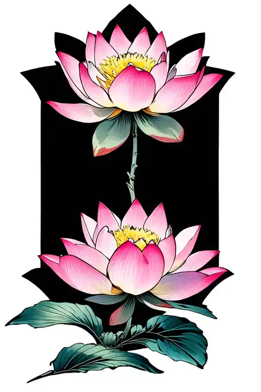 Lotus Flower Blooming Cherry Blossom
