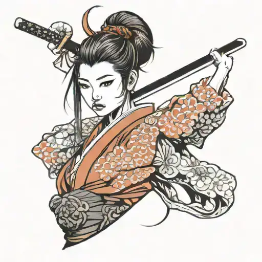 Samurai Girl Standing