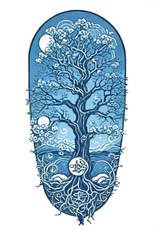 Tree Of Life With Moon
