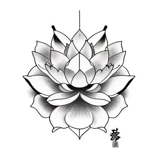 Lotus Flower With Dragon