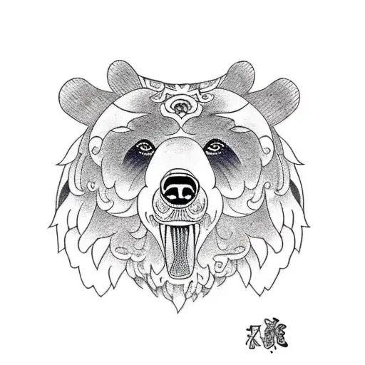 Bear With Florest Around