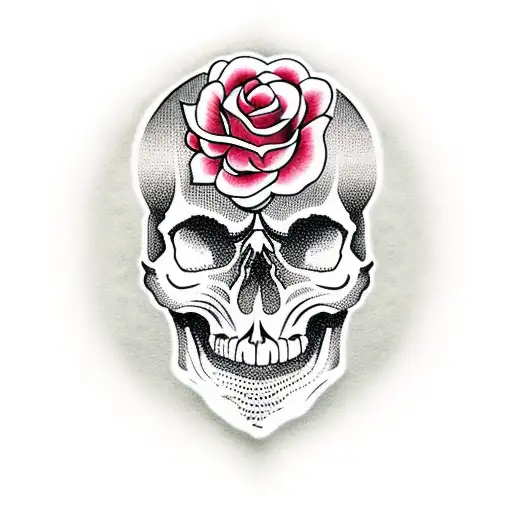 Skull With Roses