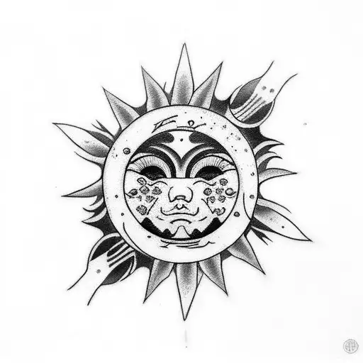 Sun And Moon Black And White