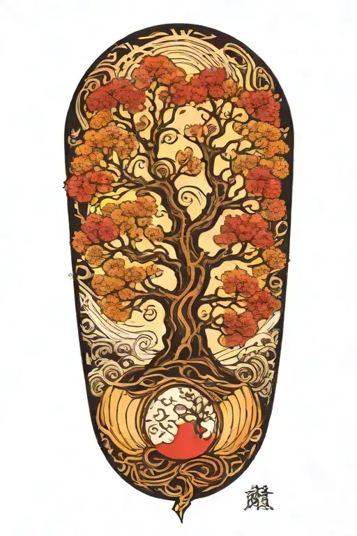 Tree Of Life With Moon