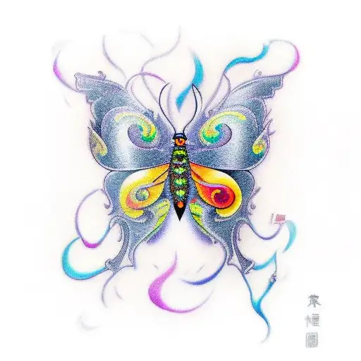 Butterfly Made Of Fire