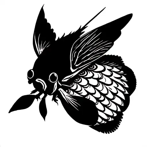 Fish Scales Going Into Cicada