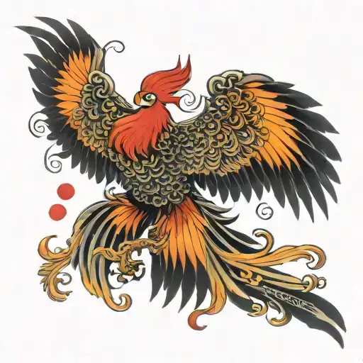 Phoenix Bird Flying