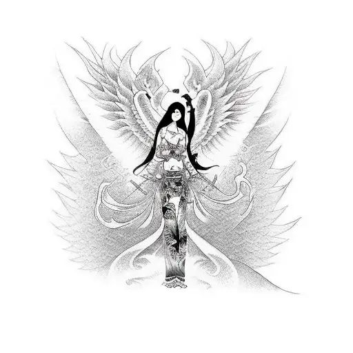 Sexy Woman Devil With Angel Man