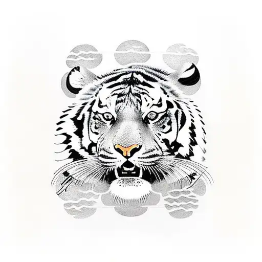 Tiger With The Rising Sun