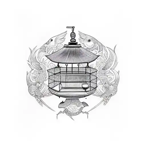 A Bird In An Open Cage