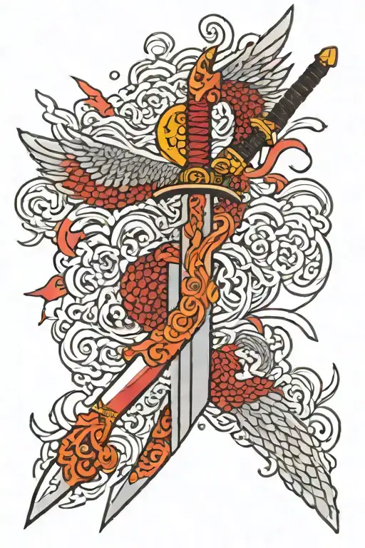 Sword With Wings Spread