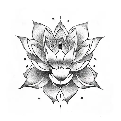 Lotus Flower With Little Skeletons