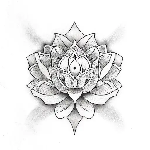Lotus Flower With Skeletons