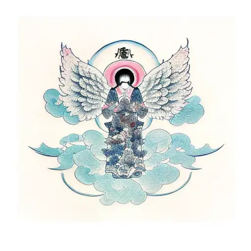 Angel Musculoso Con Alas