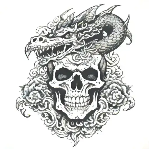 Skull And Dragon