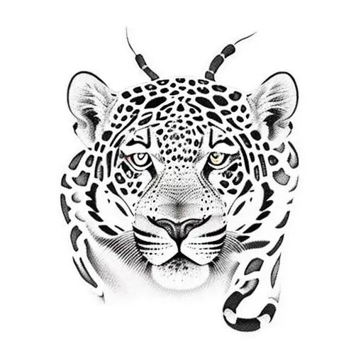 Jungle With Jaguar And Snake