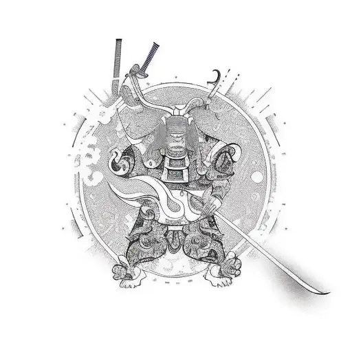 Kaizen Meaning Hiragana With Samurai