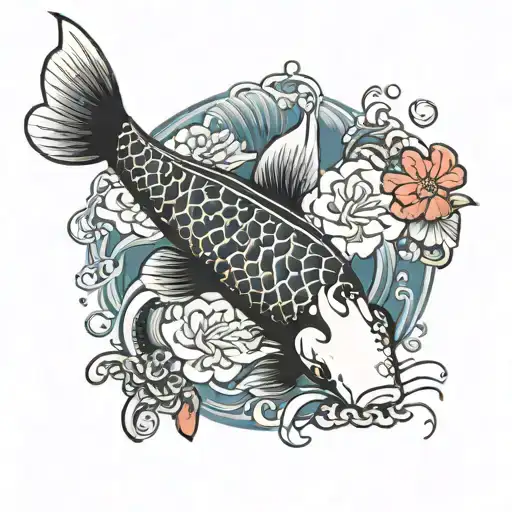 Peces Koi Fish Swimming