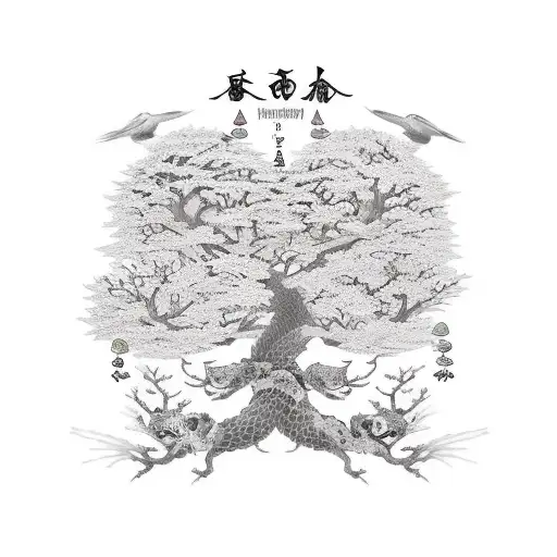 A Family Tree With Animals As The Branches And Leaves