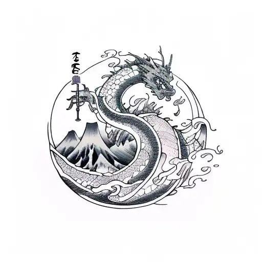 Waves And Dragon And Demon