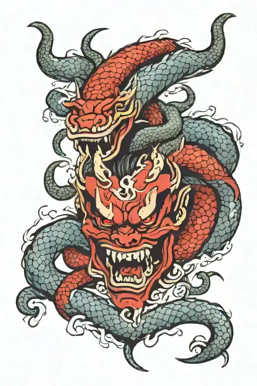 Oni Is Just Mask And Snake
