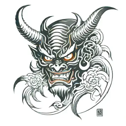 Oni Mask Demon Eyes