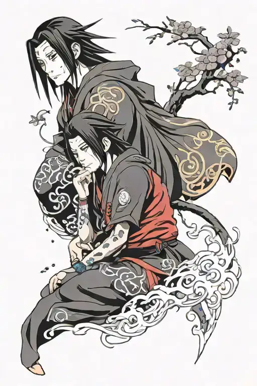 Uchiha Itachi With His Friend