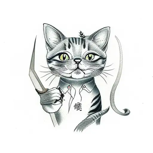 The Cat Tore Off The Kangaroo's Leg With A Toothpick