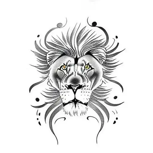 Lion Skull With Scar