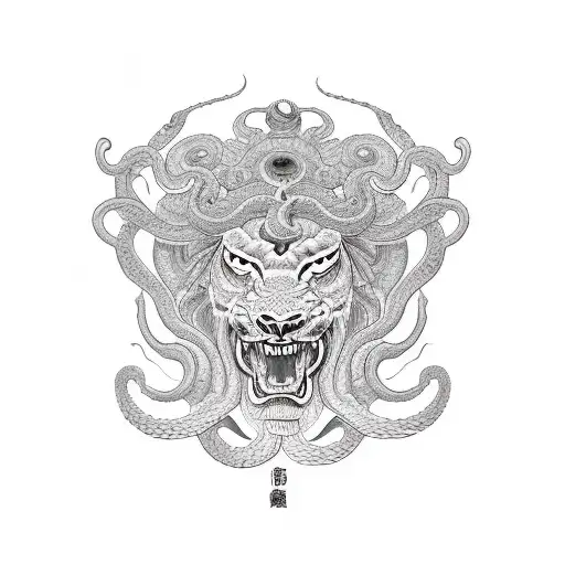 Yaldabaoth A Snake With A Lion's Head