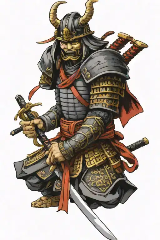 A Literal Noodle In Samurai Armor Not Human Looking