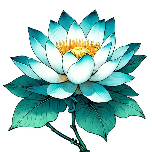 Small Pastel Lotus Flower