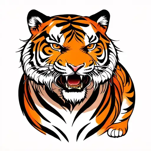 Tiger Chinese With Ground